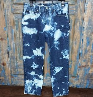 J. Crew Classic Straight jeans 27 custom bleach dyed, one of a kind